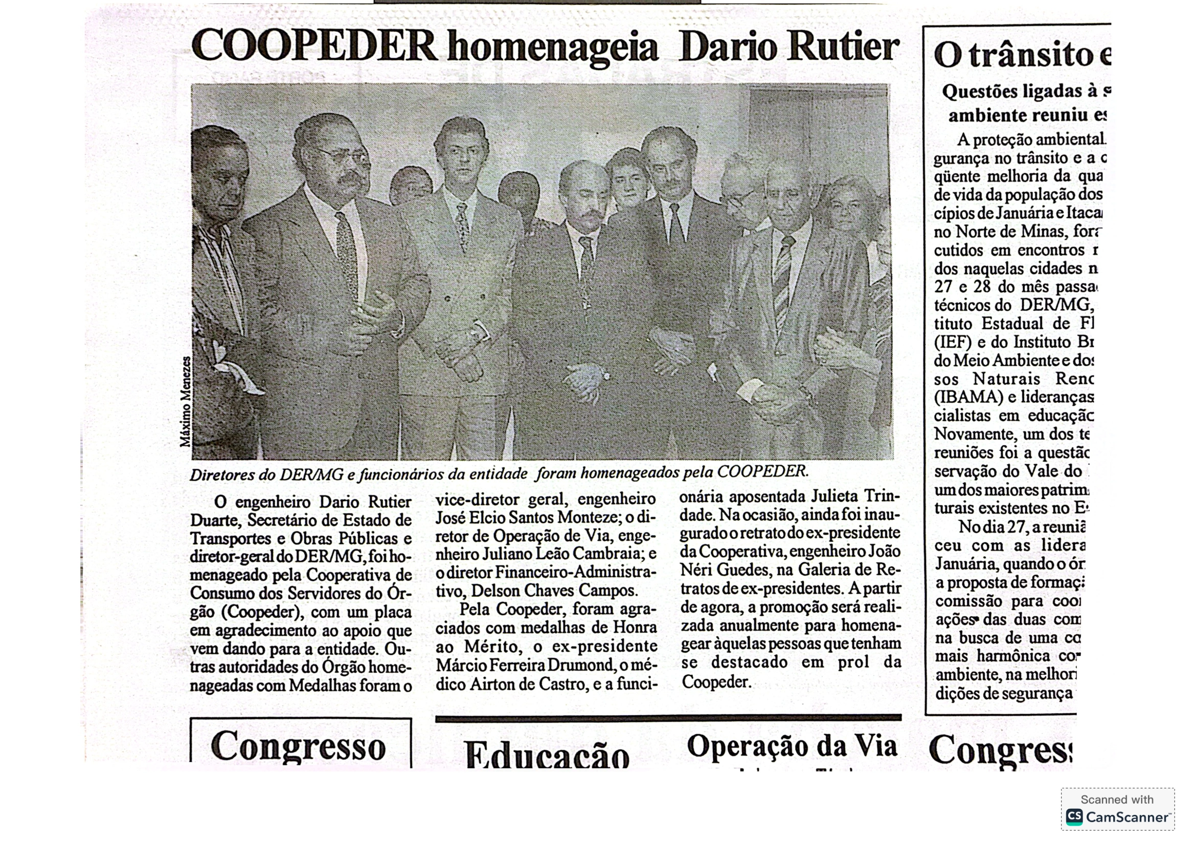 Registro profissional de Dario Rutier