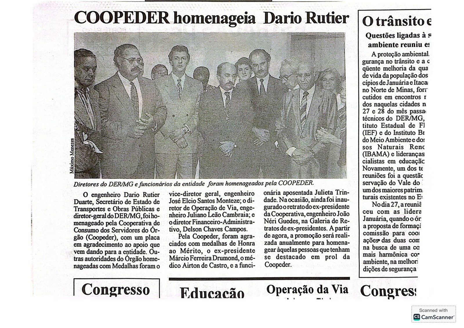 Registro profissional de Dario Rutier